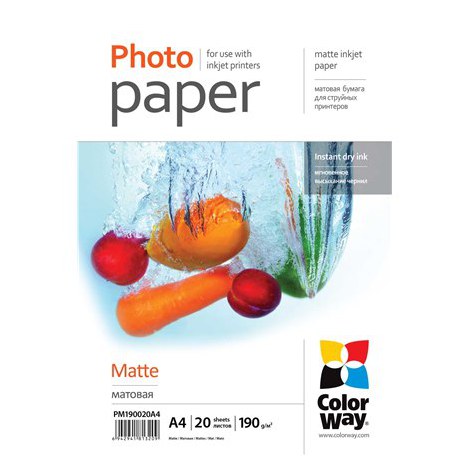 ColorWay | 190 g/m² | A4 | Matte Photo Paper